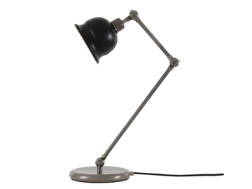 NICO Antique Silver - Adjustable brass table lamp by mullan lighting - view 2